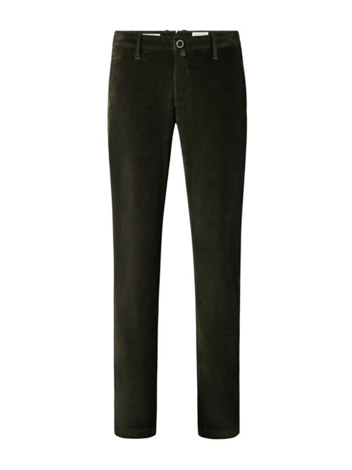 Pantalone da  uomo in velluto a coste stretch di cotone e modal tinto in capo, colore verde scuro JACOB COHEN | P0001001S3653TRR40